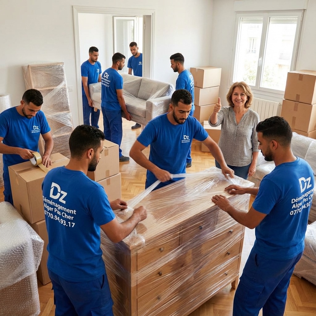 Service de stockage - manutention de meubles emballés